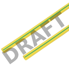 Термоусадочная трубка 20/10 мм, желто-зеленая, упаковка 10 шт. по 1 м PROconnect