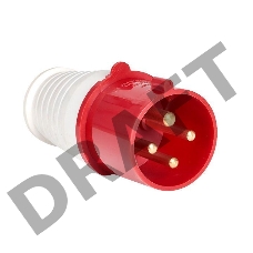 Вилка эл. каб. 32А 3P+РЕ 380В IP44 (024) EKF ps-024-32-380