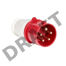 Вилка эл. каб. 16А 3P+РЕ+N 380В IP44 (015) EKF ps-015-16-380