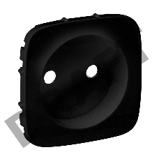 Лицевая панель силовой розетки 2К. Антрацит Valena ALLURE. 