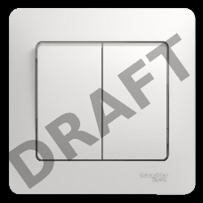 Выключатель 2-кл. СП Glossa 10А IP20 10AX в сборе бел. SchE GSL000152