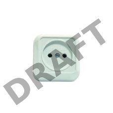 Розетка 1-м ОП 16А IP20 без заземл. квадратная крем Makel 45202