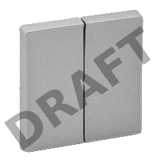 Панель лицевая Valena Life для 2-кл. выкл. алюм. Leg 755022