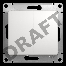 Механизм выключателя 2-кл. СП GLOSSA 10А IP20 10AX бел. SchE GSL000151