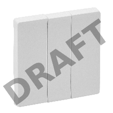 Лицевая панель для выключателя трехклавишного.  Белая Valena LIFE. 