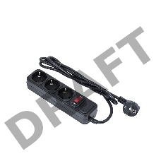 Сетевой фильтр ExeGate EX221179RUS SP-3-3B (3 розетки, 3м, евровилка, черный)