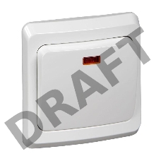 Выключатель 1-кл. СП Этюд 10А IP20 с индик. бел. SchE BC10-005B