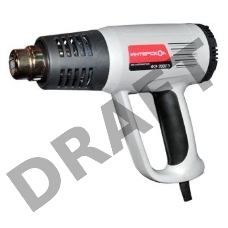 Фен строительный ИНТЕРСКОЛ ФЭ-2000Э 2000Вт, 80-600 °С,поток 300-500л/мин, 0.8кг 192.0.1.00