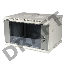 Шкаф коммутационный Lanmaster (TWT-CBWPG-6U-6X4-GY) 6U 600x400мм пер.дв.стекл 60кг серый