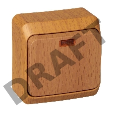 Выключатель 1-кл. ОП Этюд Дача 10А IP20 с индик. бук SchE BA10-005T