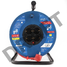 Удл. на пласт. катушке “Power Cube” IP20 16А 40м ПВС 3*1,5мм2 4 роз. с/з