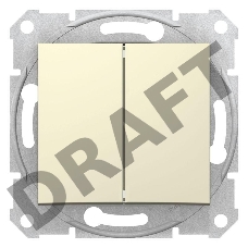 Механизм выключателя 2-кл. СП Sedna 10А IP20 беж. SchE SDN0300147