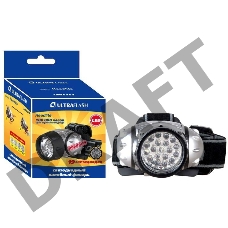 Фонарь ULTRAFLASH LED5353  налобн металлик 19led 4 реж 3xr03 пласт коробка