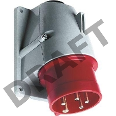 Вилка эл. каб. 32А 3P+N+E IP44 для монтажа на поверхности ABB 2CMA193331R1000