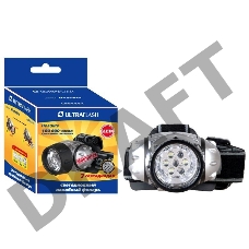 Фонарь ULTRAFLASH LED5351  налобн металлик 7led 3 реж 3xr03 пласт коробка