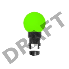 Лампа шар 6 LED для белт-лайта, цвет: Зелёный, Ø45мм, зелёная колба