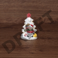 Керамическая фигурка «Елочка со снеговиком» 7.8х6.9х12.1 см