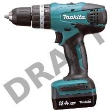 Дрель-шуруповерт ударная Makita HP347DWE аккум. патрон:быстрозажимной (кейс в комплекте)