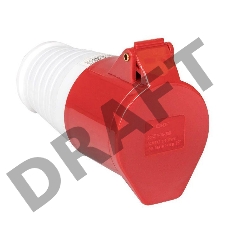 Розетка кабельная 16А 380В 3P+РЕ IP44 (214) EKF ps-214-16-380