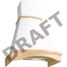 Вытяжка каминная Elikor Ротонда 50П-650-П3Л бежевый/неокрашенный дуб управление: ползунковое (1 мотор)