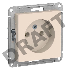 Механизм розетки 1-м СП ATLAS DESIGN без заземл. 16А беж. SchE ATN000241