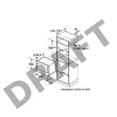 Микроволновая печь SIEMENS BE634LGS1M iQ700 Встраиваемая, 382 x 594 x 318 21л 900W гриль TouchControl 10 автопрограмм открытие двери с кнопки