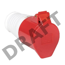 Розетка кабельная 32А 380В 3P+РЕ IP44 (224) EKF ps-224-32-380