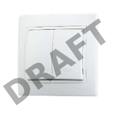 Выключатель 2-кл. СП Мира 10А IP20 бел./бел. LEZARD 701-0202-101