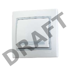 Выключатель 1-кл. СП Мира 10А IP20 бел./сер. LEZARD 701-0215-100