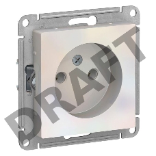 Механизм розетки 1-м СП ATLAS DESIGN без заземл. 16А жемчуг SchE ATN000441