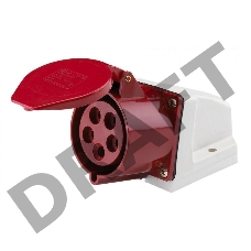 Розетка ОП 32А 380В 3P+E+N тип. роз. 125 IP44 DEKraft 26033DEK