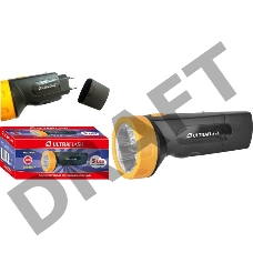 Фонарь LED 3827 (аккум. 220В черн./жел. 5 LED SLA пласт. коробка) Ultraflash 11241