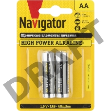 Элемент питания алкалиновый 94 752 NBT-NE-LR6-BP2 (блист.2шт) Navigator 94752