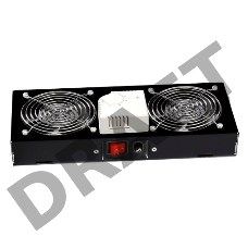 Модуль вентиляторный Lande (LN-FAN-THM-2FWM-BL) 2 вент. с термостатом черный (упак.:1шт)