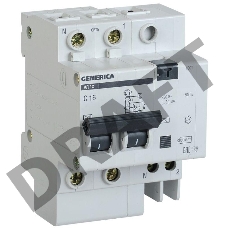 Выключатель автоматический дифференциального тока 2п 50А 30мА АД12 GENERICA ИЭК MAD15-2-050-C-030