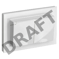 Роз. 2-я с кр. IEK BRITE 16А в сб IP44 РСбш12-3-44-БрБ бел.