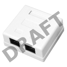 Розетка компьютерная 2-м ОП RJ45 CAT.5E бел. Rexant 03-0151