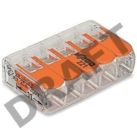 Клемма компактная Wago 221-415 5х(0,2-4,0 кв.мм)