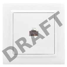 Розетка компьютерная 1-м СП Минск RJ45 бел. Basic EKF ERK01-035-10