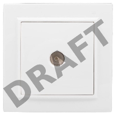 Розетка TV 1-м СП Минск 75Ом 5-862МГц бел. Basic EKF ERA00-027-10