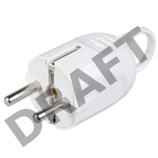 Вилка угловая ВПу12-01-Ст разборная с заземл. с кольцом 16А бел. ИЭК EVP12-16-01-K01