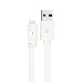 Кабель USB 2.0 hoco X5 бамбук, AM/Lightning M, белый, 1м
