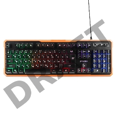 Клавиатура игровая 	Гарнизон GK-320G черный USB, подсветка, код 