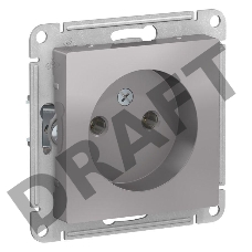 Механизм розетки 1-м СП ATLAS DESIGN без заземл. 16А алюм. SchE ATN000341