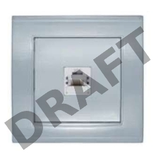 Розетка компьютерная 1-м СП Бриллиант серебр. UNIVersal 7949858