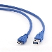 Кабель Gembird/Cablexpert CCP-mUSB3-AMBM-0.5M Кабель USB 3.0 Pro , AM/microBM 9P, 0.5м, экран, синий