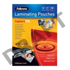 Пленка для ламинирования Fellowes, 125 мкм, Credit Card (54х86 мм), 100 шт., глянцевая (FS-53063)