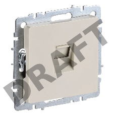 Розетка компьютерная СП RJ45 кат.5E BRITE РК10-БрКр беж. IEK BR-K10-1-K10