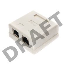 Монтажное оборудование Розетка GEMBIRD NAS214 RJ-45 кат.STP 5e внешняя экранированная 2 порта, 110&Krone