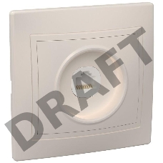 Розетка компьютерная 1-м СП Кварта РК10-ККм IP20 крем. ИЭК EKK10-K33-DM